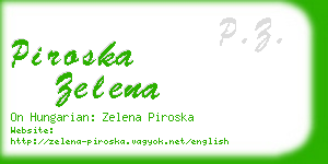piroska zelena business card